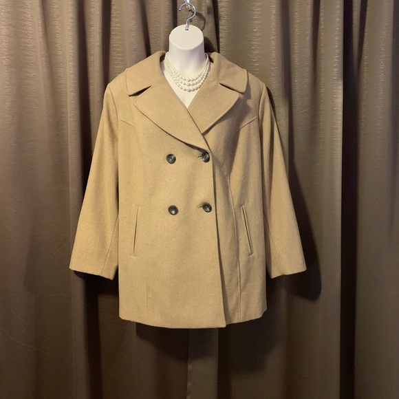 Ava & Viv Jackets & Blazers - Ava & Viv Wool camel 4X pea coat. Mint condition.